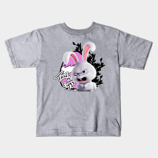 Cool easter bunny Kids T-Shirt by CB_design